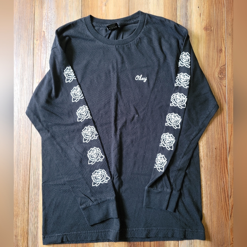 Obey Long Sleeve Shirt Size Medium